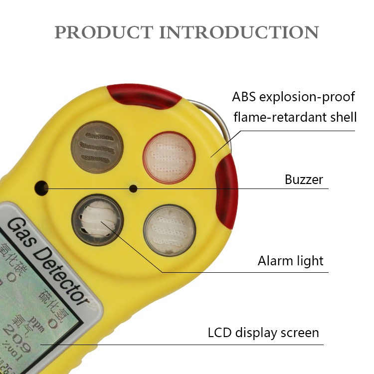 portable multi 4 in 1 gas detector 